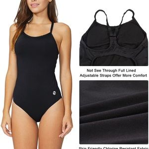 Women's Athletic Training Adjustable Strap, One-Piece Swimsuit